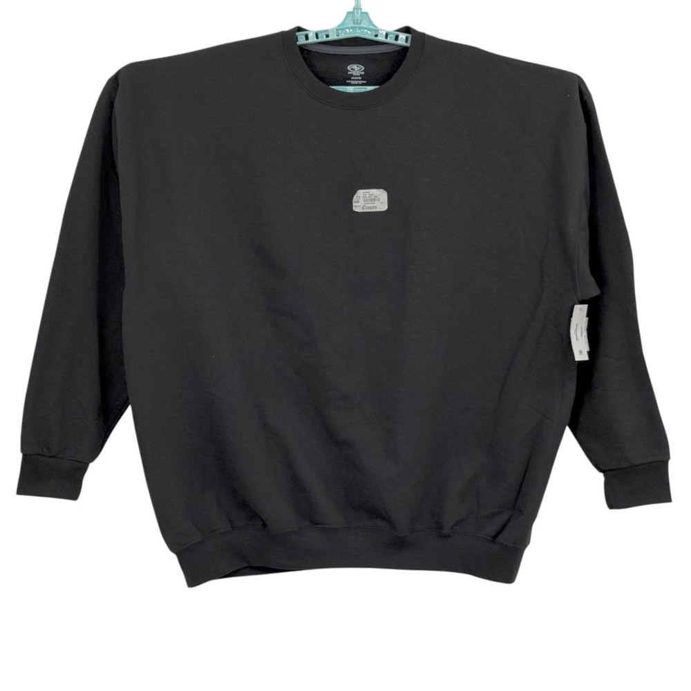 Athletic Works Men's Fleece Black Sweatshirt 3XL (54-56) Moisture Wicking NWT